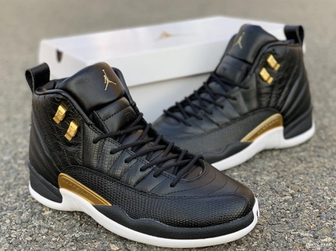 Cheap Husky Air AO6068-007 12 Metallic Gold-White 'Reptile' Retro Black Jordan 0725